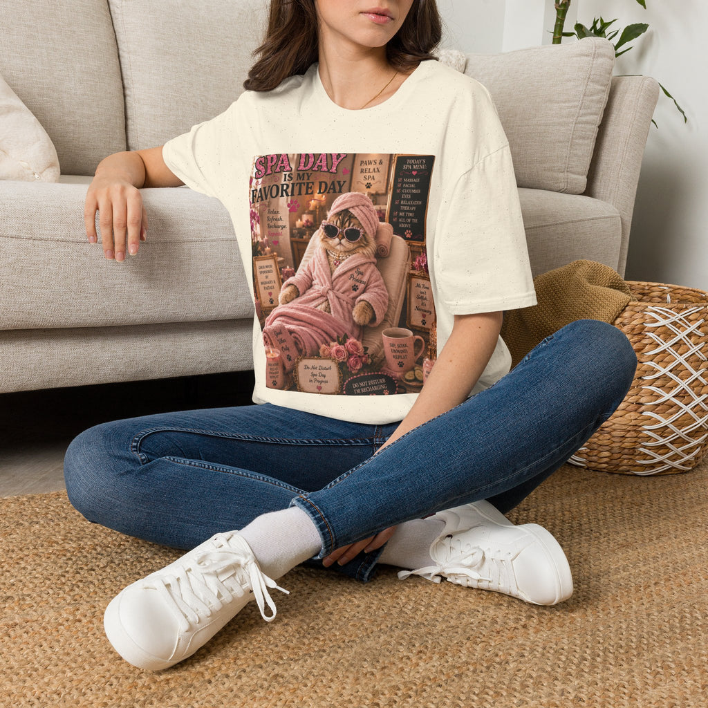 Spa Day Is My Favorite Day | Classy Cats™ T-Shirt | Funny Spa Cat Shirt | Self-Care Gift | Cat Mom Tee | Relaxation & Wellness Apparel