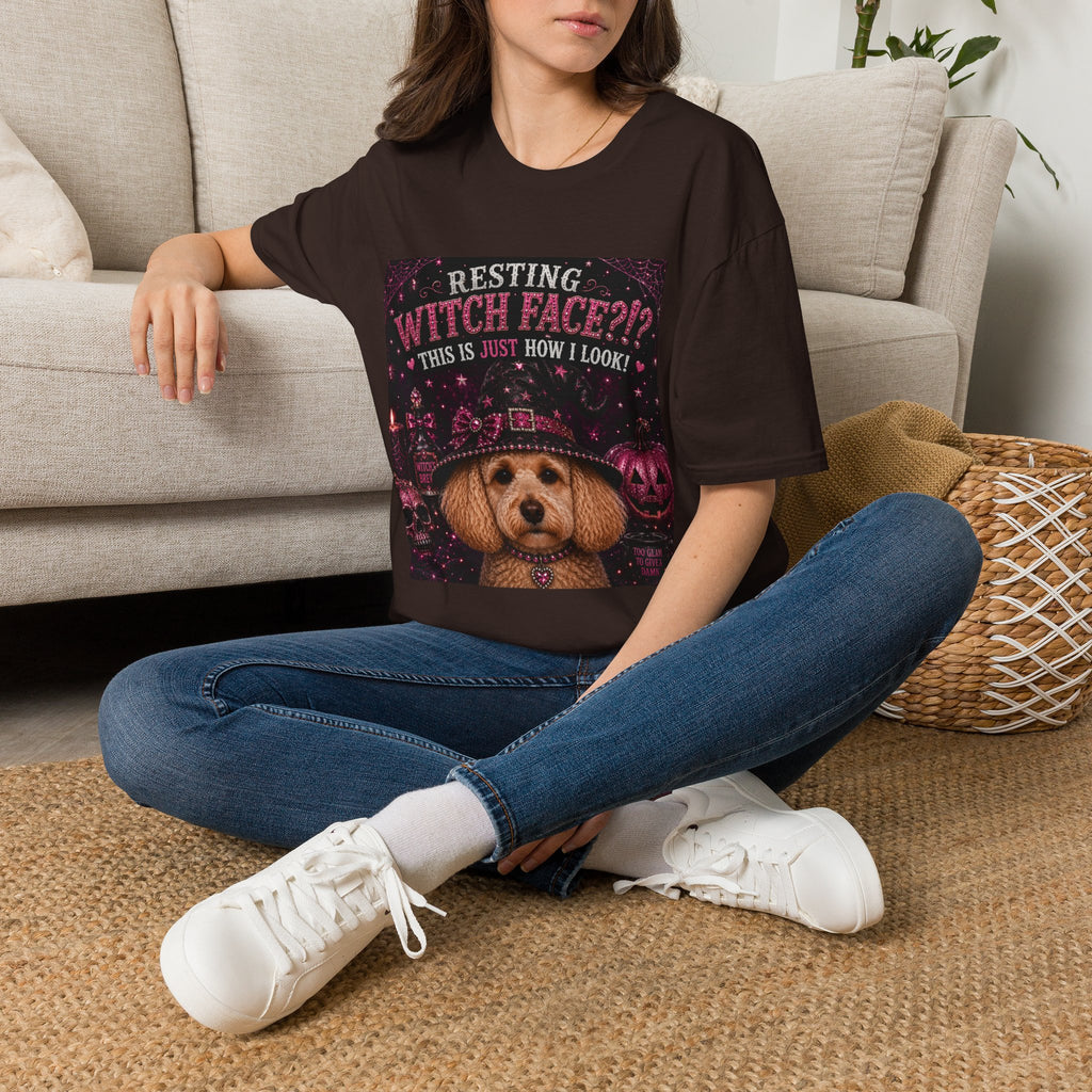 Resting Witch Face?!? This Is Just How I Look! | Funny Goldendoodle Halloween Shirt | Diva Dogs™ T-Shirt | Dog Mom Gift | Glam Halloween Tee