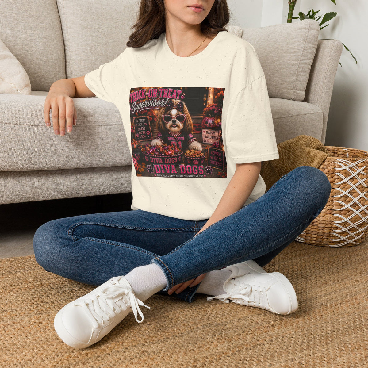 Trick-or-Treat Supervisor!™ | Diva Dogs™ | Funny Halloween Dog Lover T-Shirt | Boutique Fall Collection