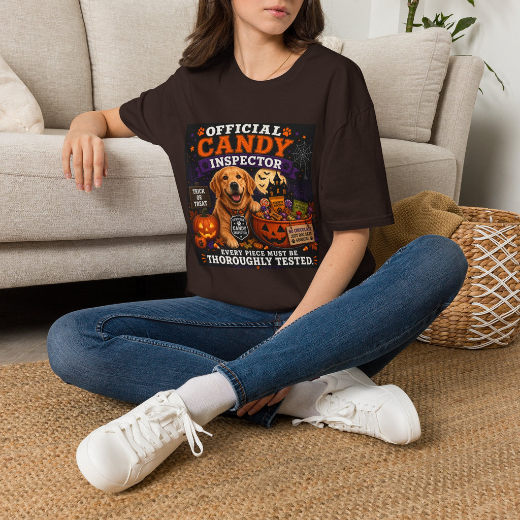 Funny Halloween Dog Shirt – Official Candy Inspector | Cute Dog Lover T-Shirt | Halloween Graphic Tee | Fall Pumpkin Shirt | Dog Mom Gift