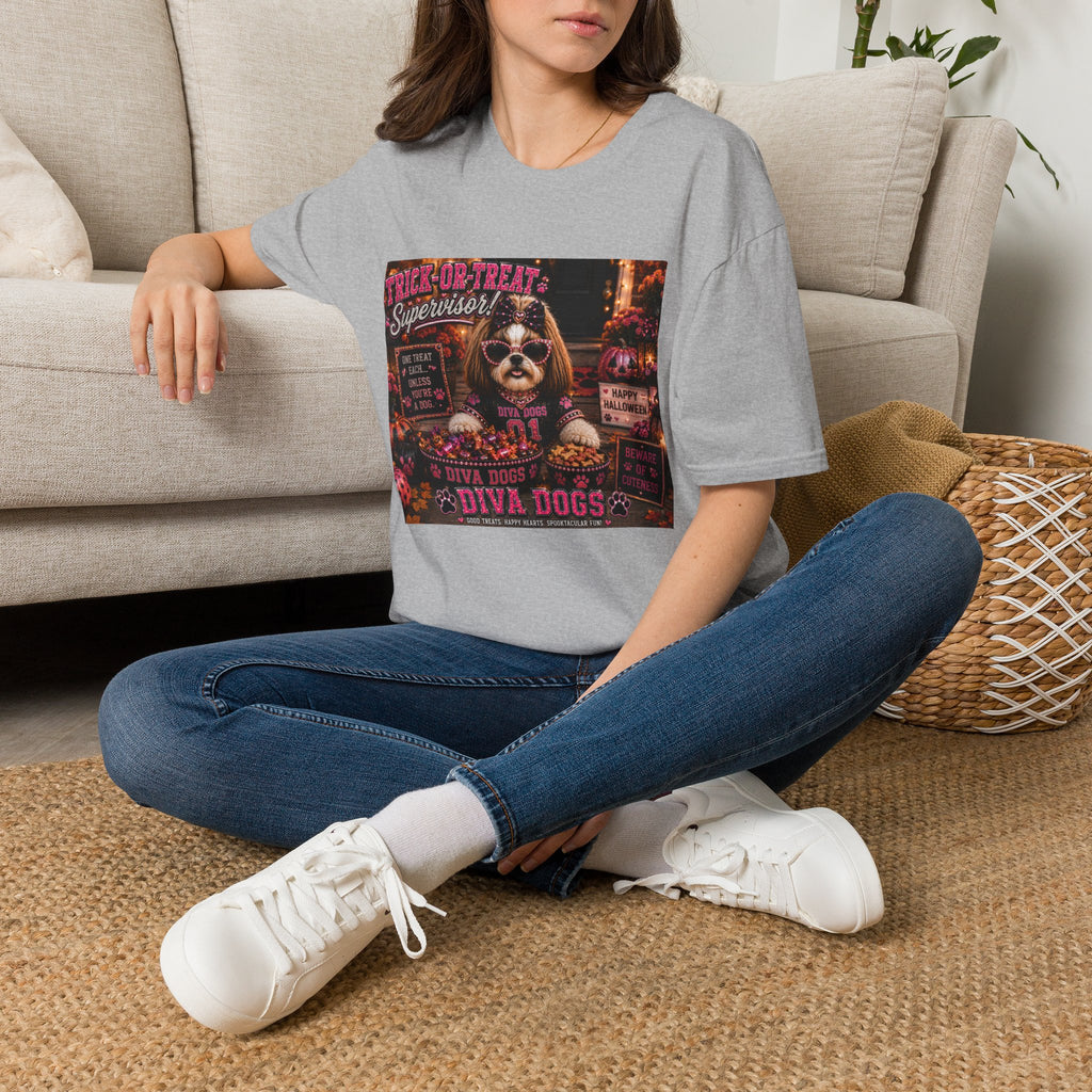 Trick-or-Treat Supervisor!™ | Diva Dogs™ | Funny Halloween Dog Lover T-Shirt | Boutique Fall Collection
