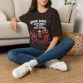 Funny Halloween Dog Shirt – Bow Down, Witches! We Run This Night! | Diva Dogs™ Halloween T-Shirt | Glam Dog Lover Tee | Dog Mom Gift