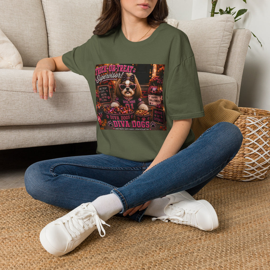 Trick-or-Treat Supervisor!™ | Diva Dogs™ | Funny Halloween Dog Lover T-Shirt | Boutique Fall Collection