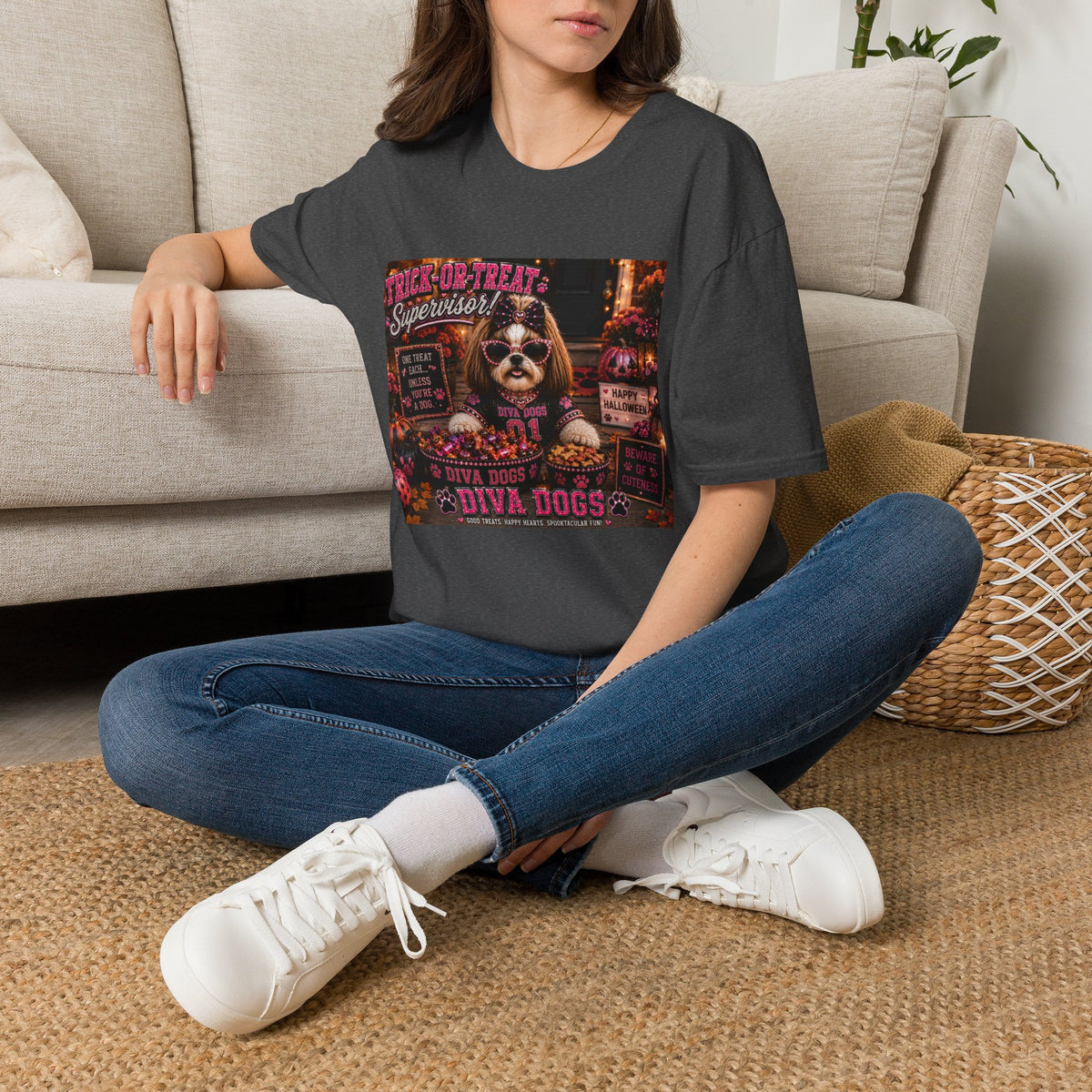 Trick-or-Treat Supervisor!™ | Diva Dogs™ | Funny Halloween Dog Lover T-Shirt | Boutique Fall Collection