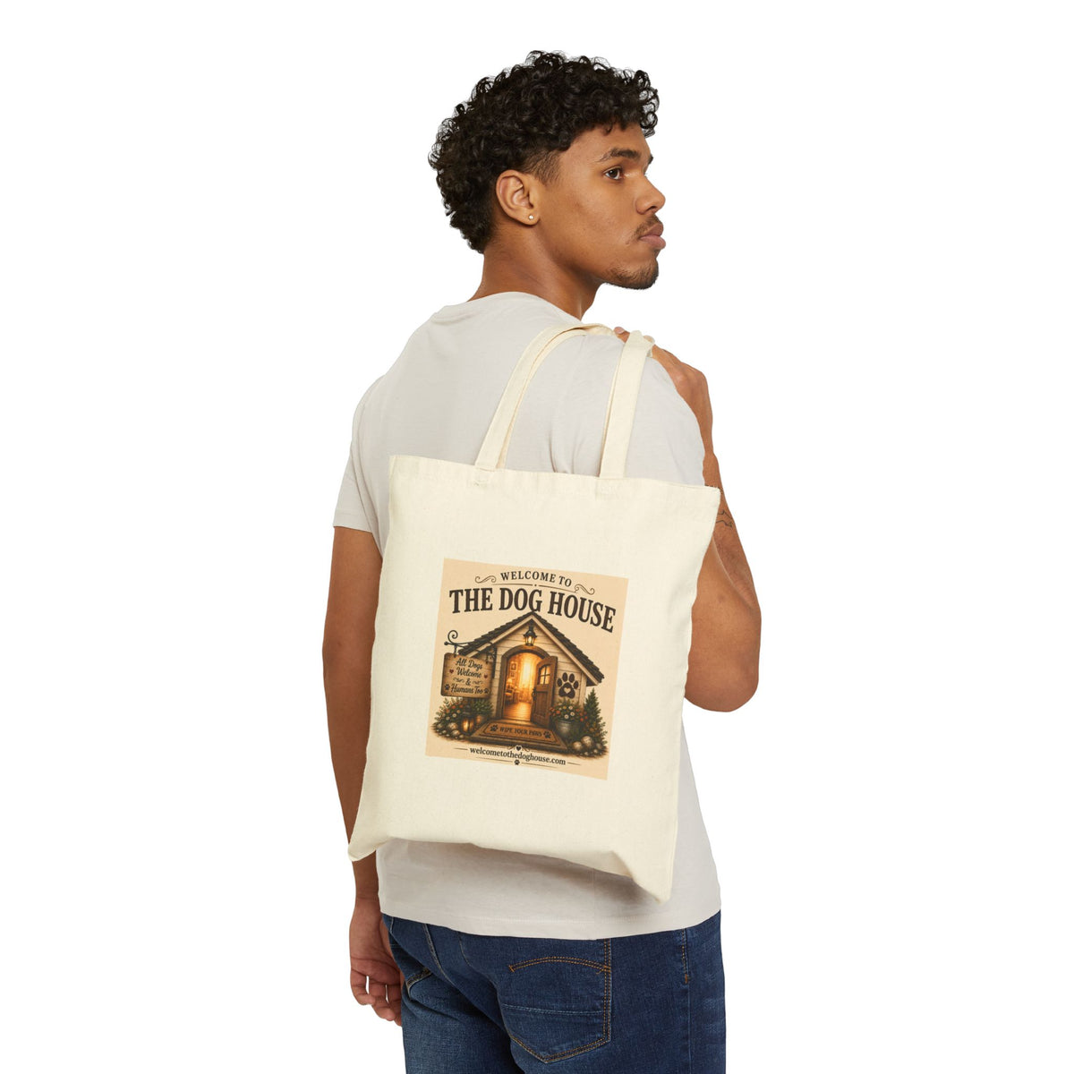 Today's Pawsibilities™ – COURAGE Canvas Tote Bag | Abbie Inspirational Dog Tote | Reusable Dog Lover Gift Bag