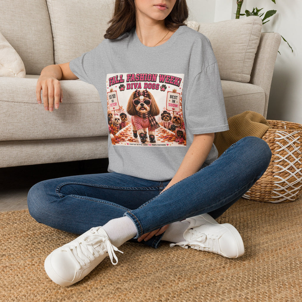 Fall Fashion Week!™ | Diva Dogs™ | Boutique Autumn Dog Lover T-Shirt | Runway Collection