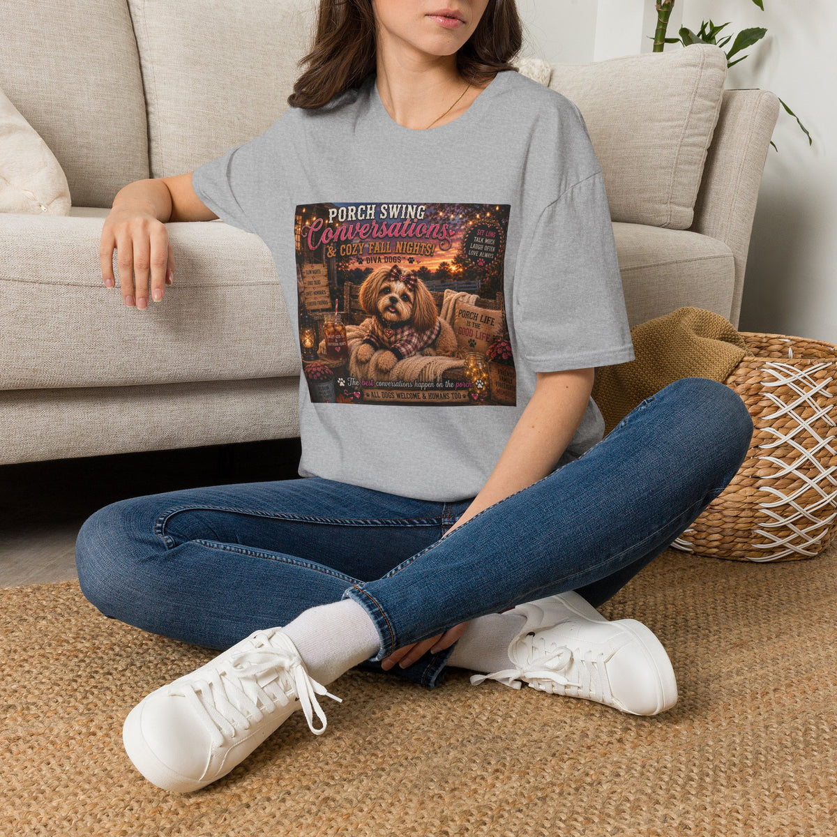 Porch Swing Conversations™ | Diva Dogs™ | Sweet Tea & Cozy Fall Nights | Porch Life Collection