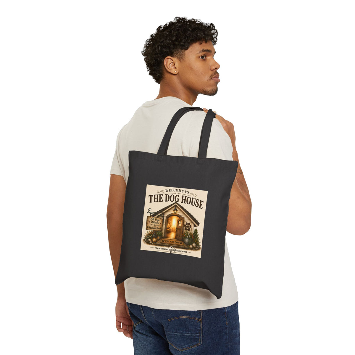 Today's Pawsibilities™ – COURAGE Canvas Tote Bag | Abbie Inspirational Dog Tote | Reusable Dog Lover Gift Bag